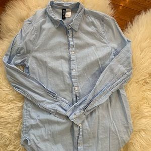 Light Blue Women’s Long Sleeve Button Down Shirt
